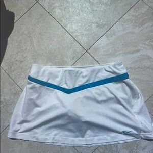 White Tennis Skirt with Blue Accent